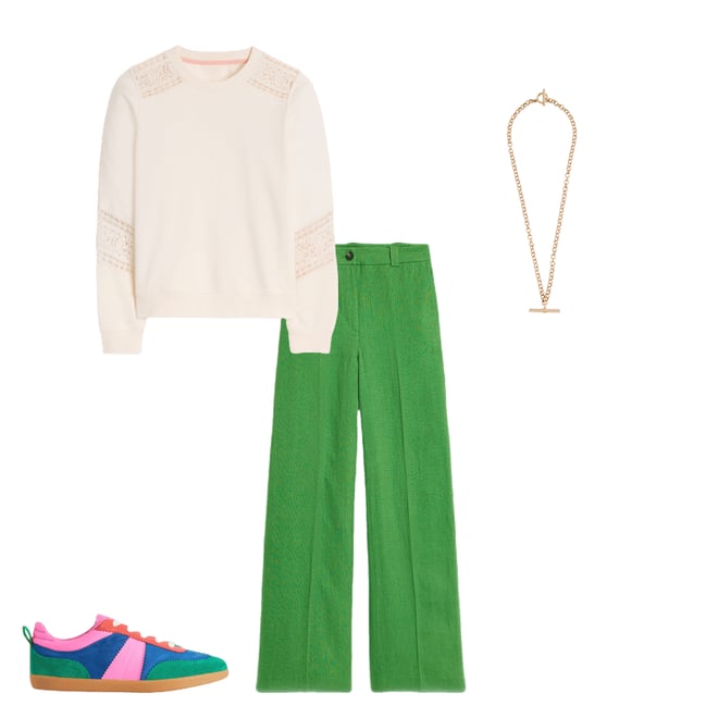 5th bundle featuring 3 items which compliment Westbourne Linen Trousers-Paradise Green