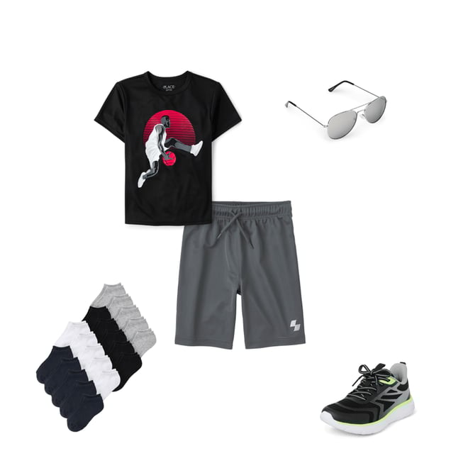 1st bundle featuring 4 items which compliment Boys Basketball Shorts