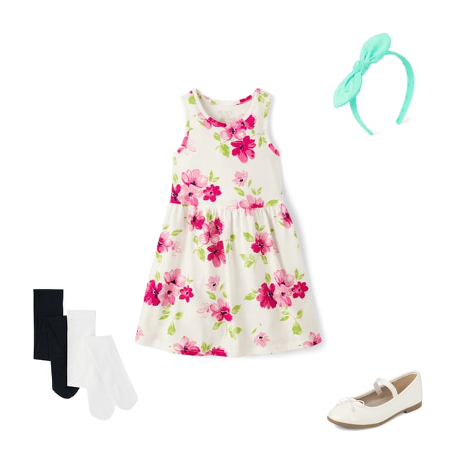4th bundle featuring 3 items which compliment Girls Print Everyday Dress