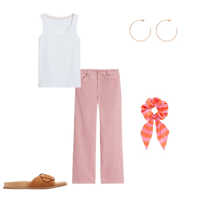 3rd bundle featuring 4 items which compliment Essential Scoop-Neck Vest-White
