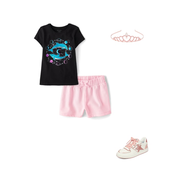 4th bundle featuring 3 items which compliment Girls Dolphin Graphic Tee