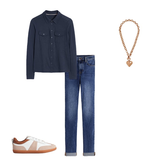 1st bundle featuring 3 items which compliment Amy Jersey Shirt-Navy