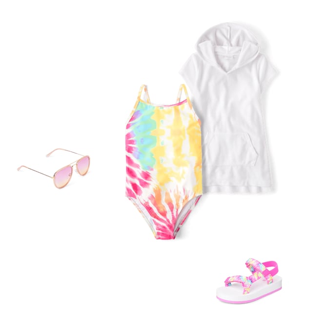 2nd bundle featuring 3 items which compliment Girls Print Cross Back One Piece Swimsuit