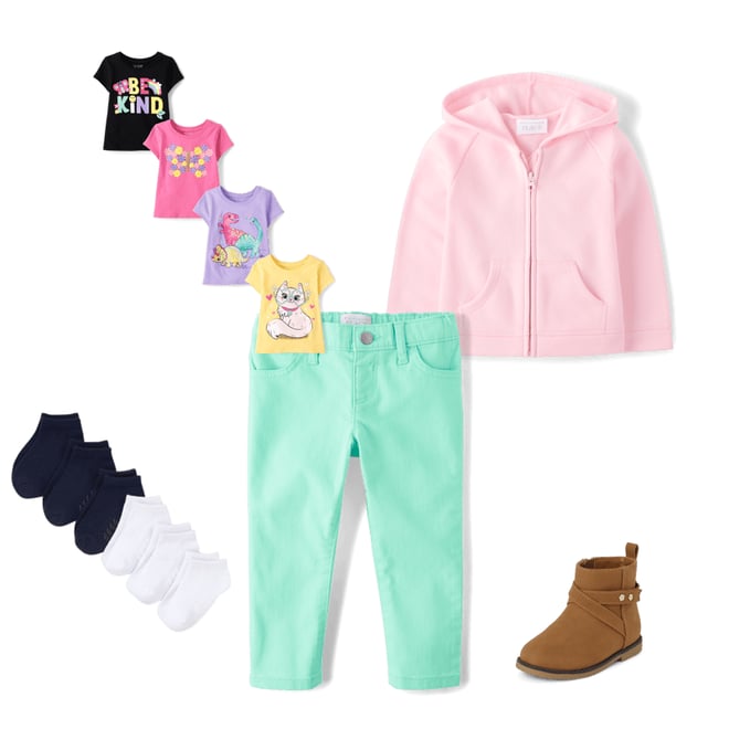 1st bundle featuring 4 items which compliment Baby And Toddler Girls Animal Graphic Tee 4-Pack