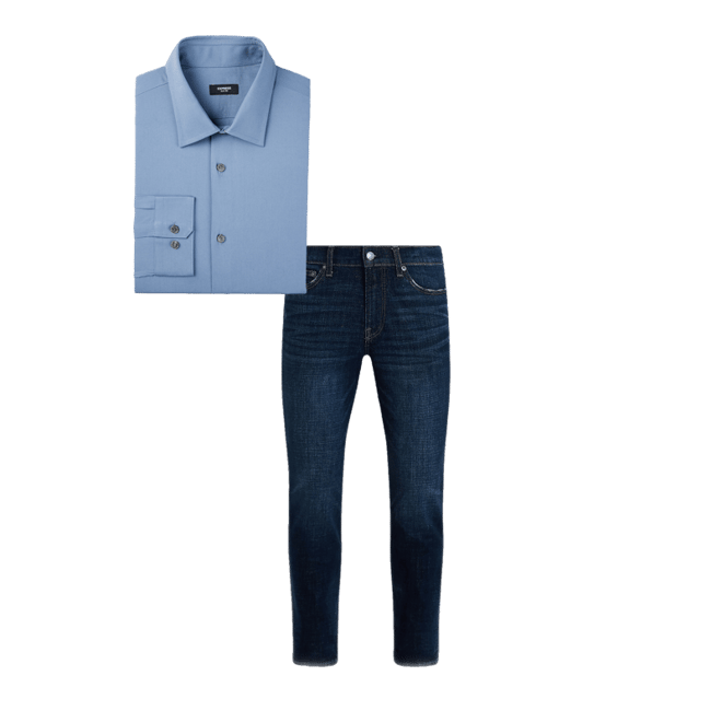 Extra Slim Solid Stretch 1mx Dress Shirt