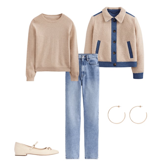 6th bundle featuring 4 items which compliment High Rise Straight Leg Jeans-Light Wash