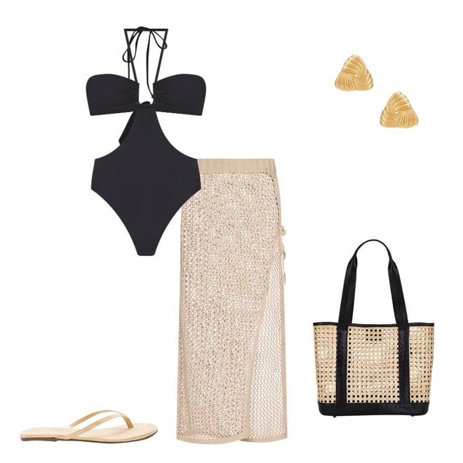 2nd bundle featuring 4 items which compliment Natural Rattan Wicker Tote