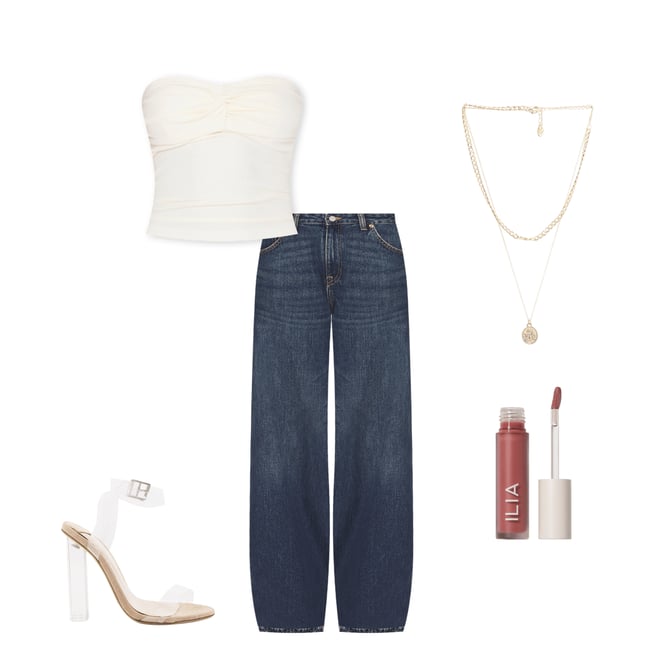2nd bundle featuring 4 items which compliment Rosy Strapless Crop Tank