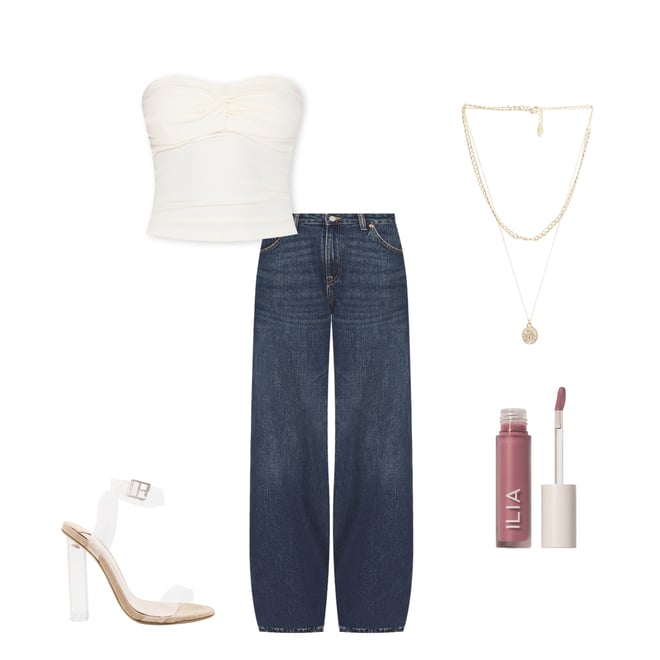 2nd bundle featuring 4 items which compliment Rosy Strapless Crop Tank