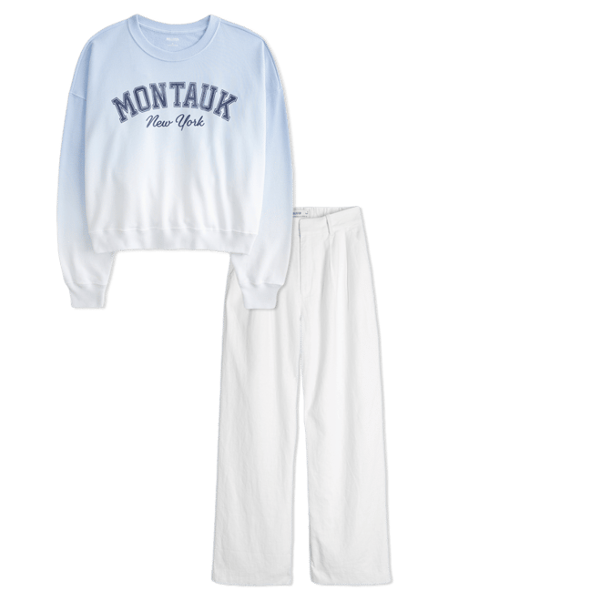 Easy Montauk New York Graphic Crew Sweatshirt