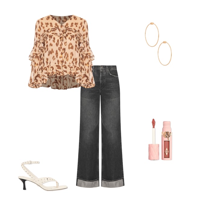 3rd bundle featuring 4 items which compliment Illuminate V Neck Flutter Top