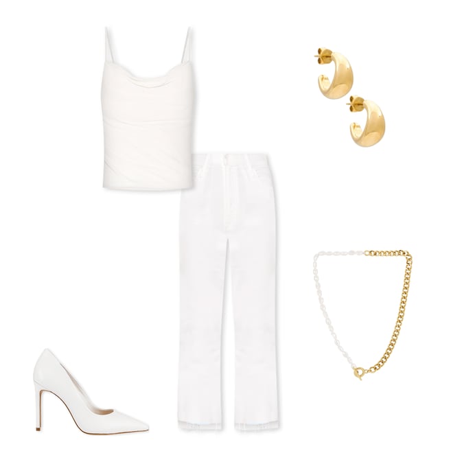 1st bundle featuring 4 items which compliment Insider Crop Step Fray Jeans