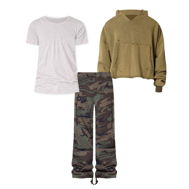 Ultra Baggy Cargo Pants - Camo | mnml | shop now