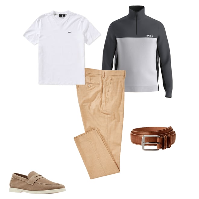 Perry Ellis Slim Fit Flat Front Tropical Pants | Dillard's