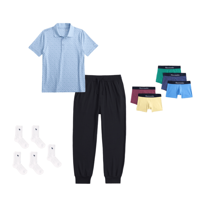 abercrombie golf club active airknit polo