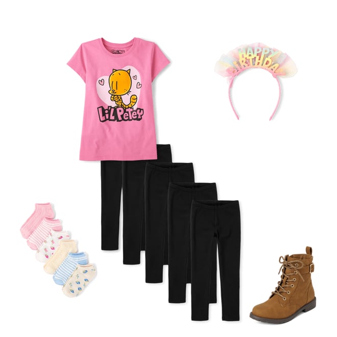 5th bundle featuring 4 items which compliment Girls Dog Man Lil Petey Graphic Tee