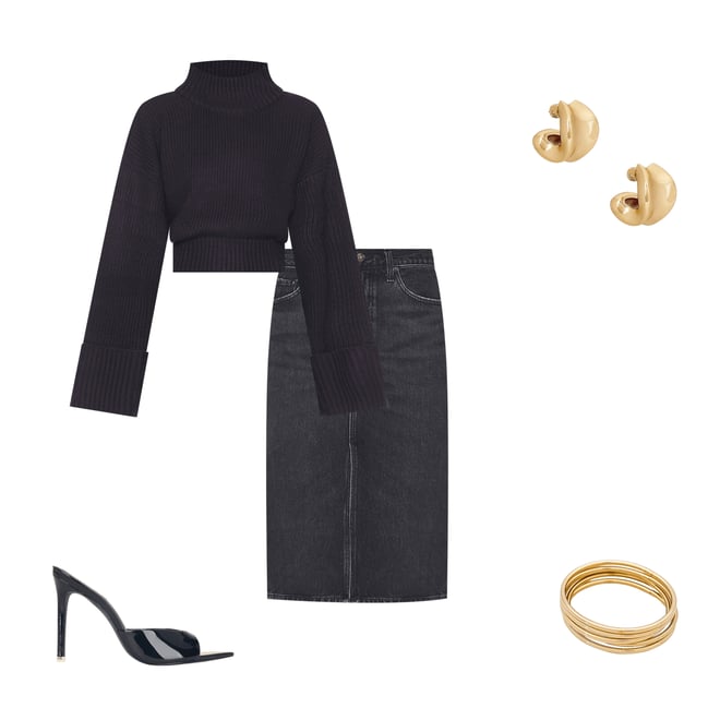 3rd bundle featuring 4 items which compliment Cropped Turtleneck Sweater