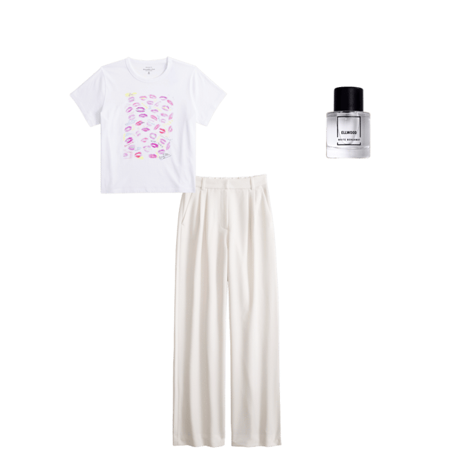 Short-Sleeve Maripol Graphic Skimming Tee