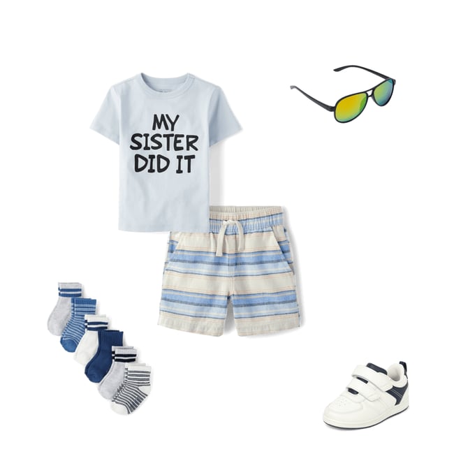 4th bundle featuring 4 items which compliment Baby And Toddler My Sister Did It Graphic Tee