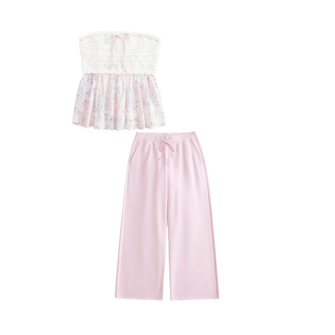 Easy Crochet-Style Fabric Mix Strapless Top