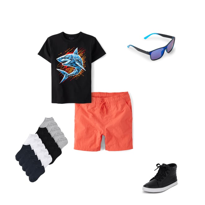 5th bundle featuring 4 items which compliment Boys Quick Dry Pull On Pool To Play Shorts