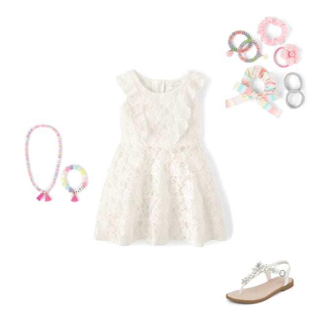 1st bundle featuring 3 items which compliment Girls Lace Tiered Dress