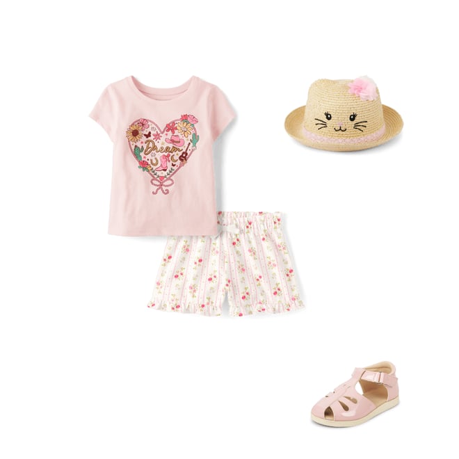 1st bundle featuring 3 items which compliment Toddler Girls Floral Ruffle Paperbag Waist Shorts