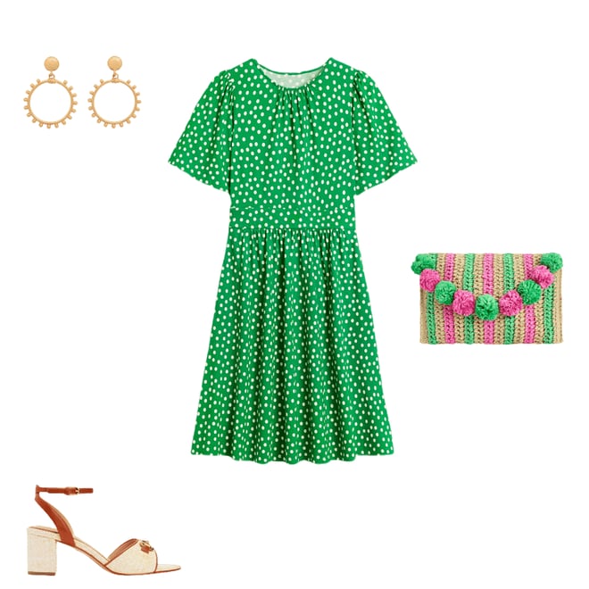 1st bundle featuring 3 items which compliment Louisa Short Jersey Dress-Lime Juice Green, Abstract Dot