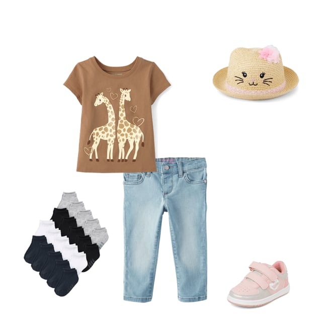 1st bundle featuring 4 items which compliment Baby And Toddler Girls Giraffe Graphic Tee