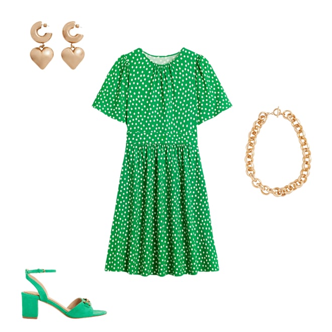 3rd bundle featuring 3 items which compliment Louisa Short Jersey Dress-Lime Juice Green, Abstract Dot