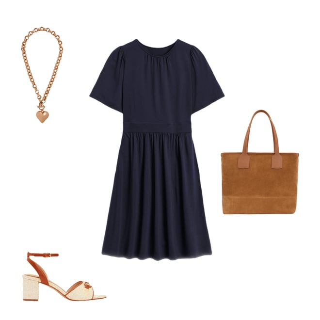 6th bundle featuring 3 items which compliment Louisa Short Jersey Dress-Navy