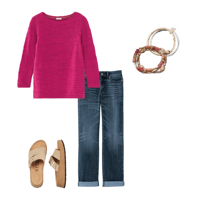 5th bundle featuring 4 items which compliment J.Jill Relaxed Boyfriend Jeans