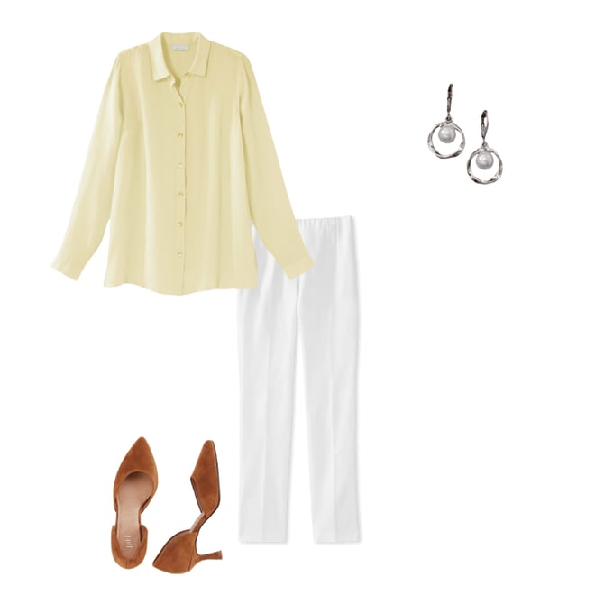 3rd bundle featuring 3 items which compliment J.Jill Everyday Linen Button-Front Shirt