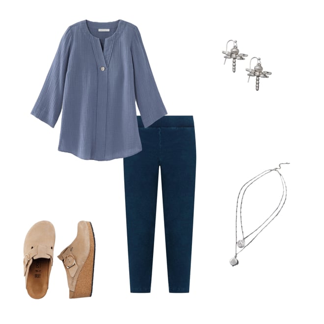 Pure Jill Indigo Knit Cropped Slim-Leg Jeans | JJill Pure Jill Indigo Knit Cropped Slim-Leg Jeans | JJill