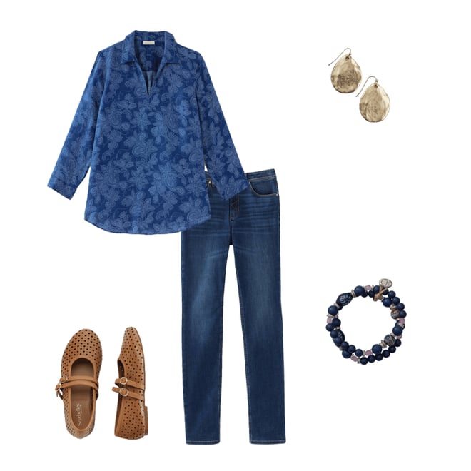 HIGH-RISE STRAIGHT-LEG JEANS | JJill