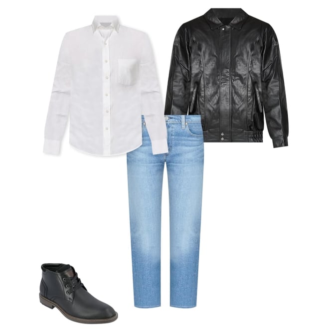 Pig Leather Bomber Jacket-JCPenney, Color: Black