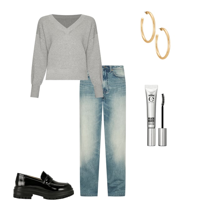 5th bundle featuring 4 items which compliment Sara Super High-rise Straight Jeans