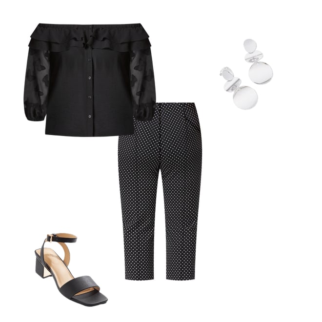 Cato Fashions | Cato Plus Size Cropped Dotted Ponte Pants