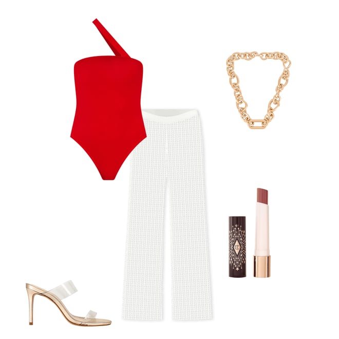 1st bundle featuring 4 items which compliment Rony Asymmetrical Bodysuit