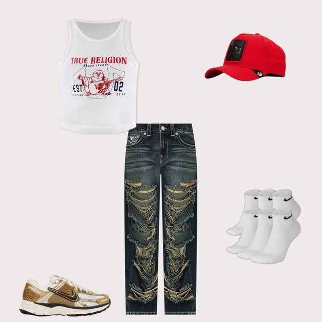 True Religion Buddha Goddess Tank Top
