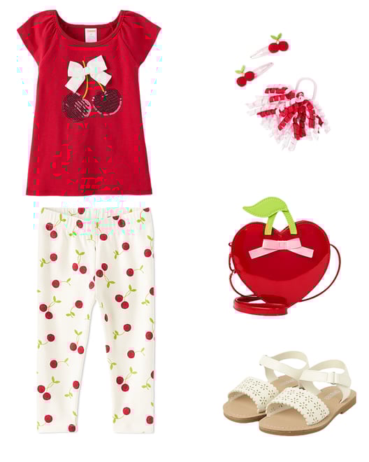 6th bundle featuring 4 items which compliment Girls Cherry Heart Bag