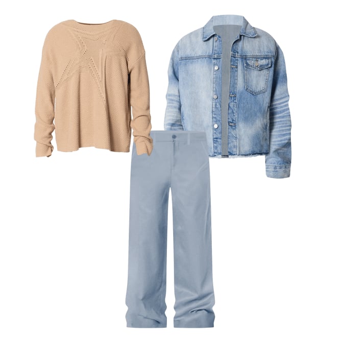 Baggy Suit Pants - Teal | mnml | shop now