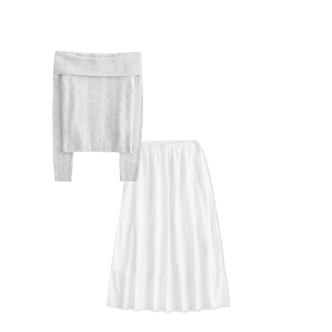 Hollister Comfy Cloud Stitchy Off-the-Shoulder Sweater