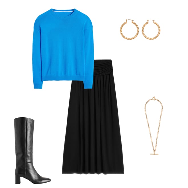 Rosaline Jersey Skirt-Black | Boden USA Rosaline Jersey Skirt-Black | Boden USA