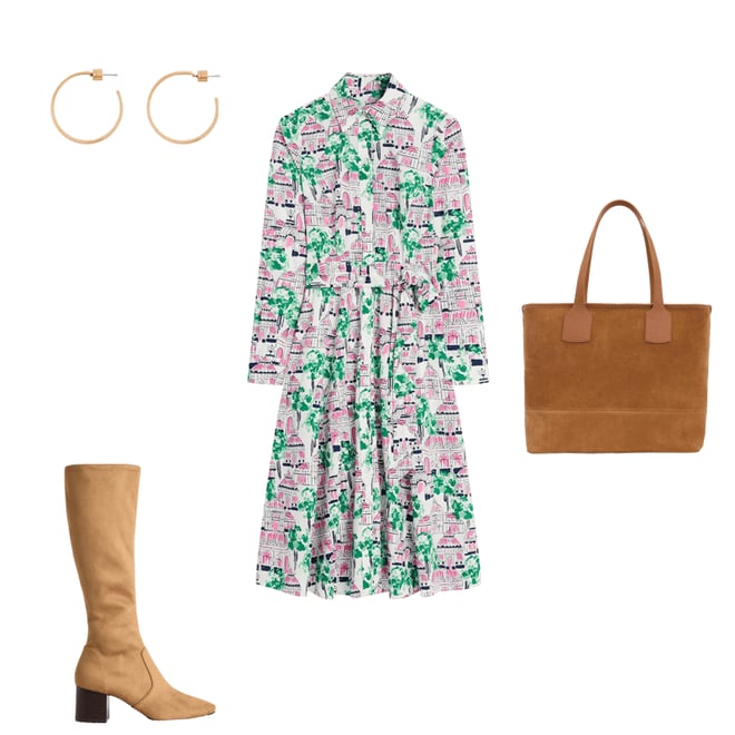 1st bundle featuring 3 items which compliment Amy Cotton Midi Shirt Dress-Ivory, Botanical Greenhouse