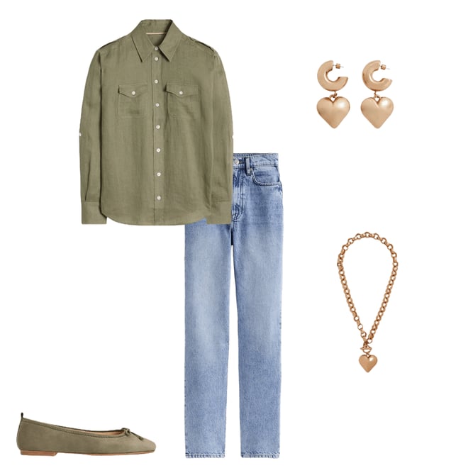 5th bundle featuring 4 items which compliment Longline Linen Safari Shirt