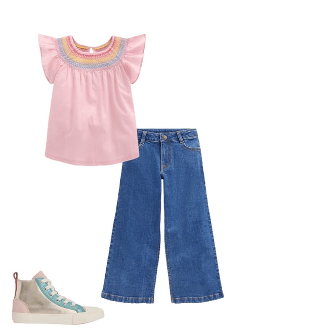 1st bundle featuring 2 items which compliment Woven Smocked Top-Vintage Pink