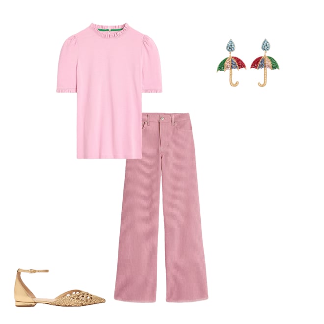 4th bundle featuring 3 items which compliment Pointed Toe Cap Flats