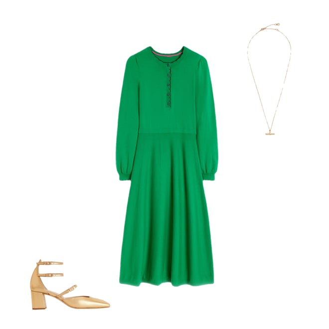 5th bundle featuring 2 items which compliment Scallop Henley Knitted Dress