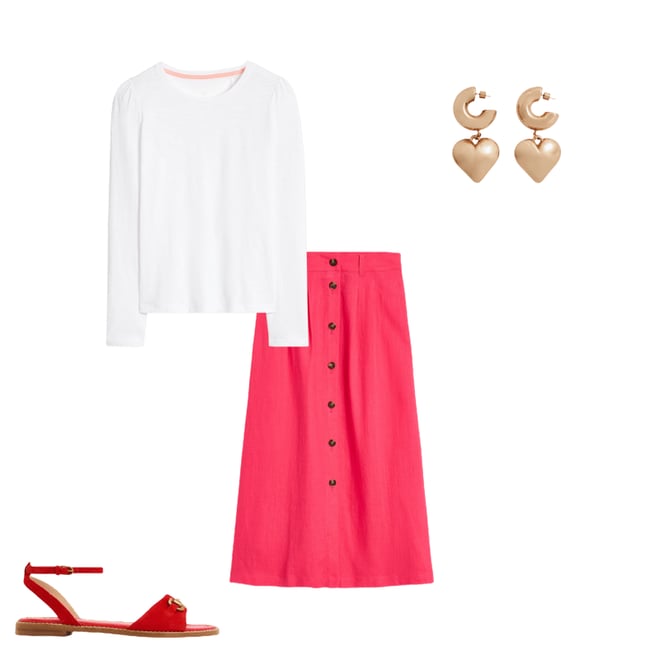 4th bundle featuring 3 items which compliment Thomasina Linen Midi Skirt
